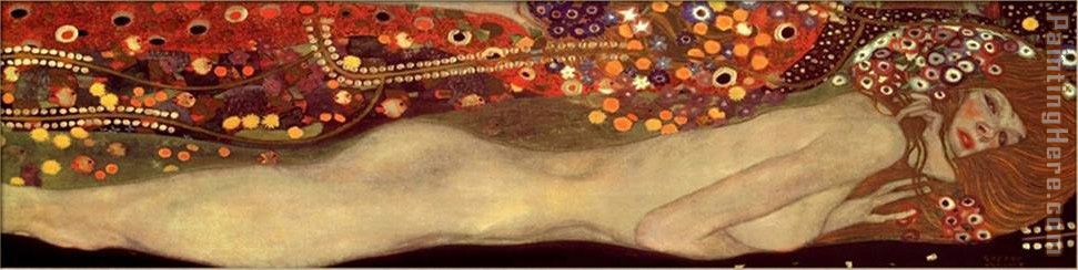 Gustav Klimt Sea Serpents III